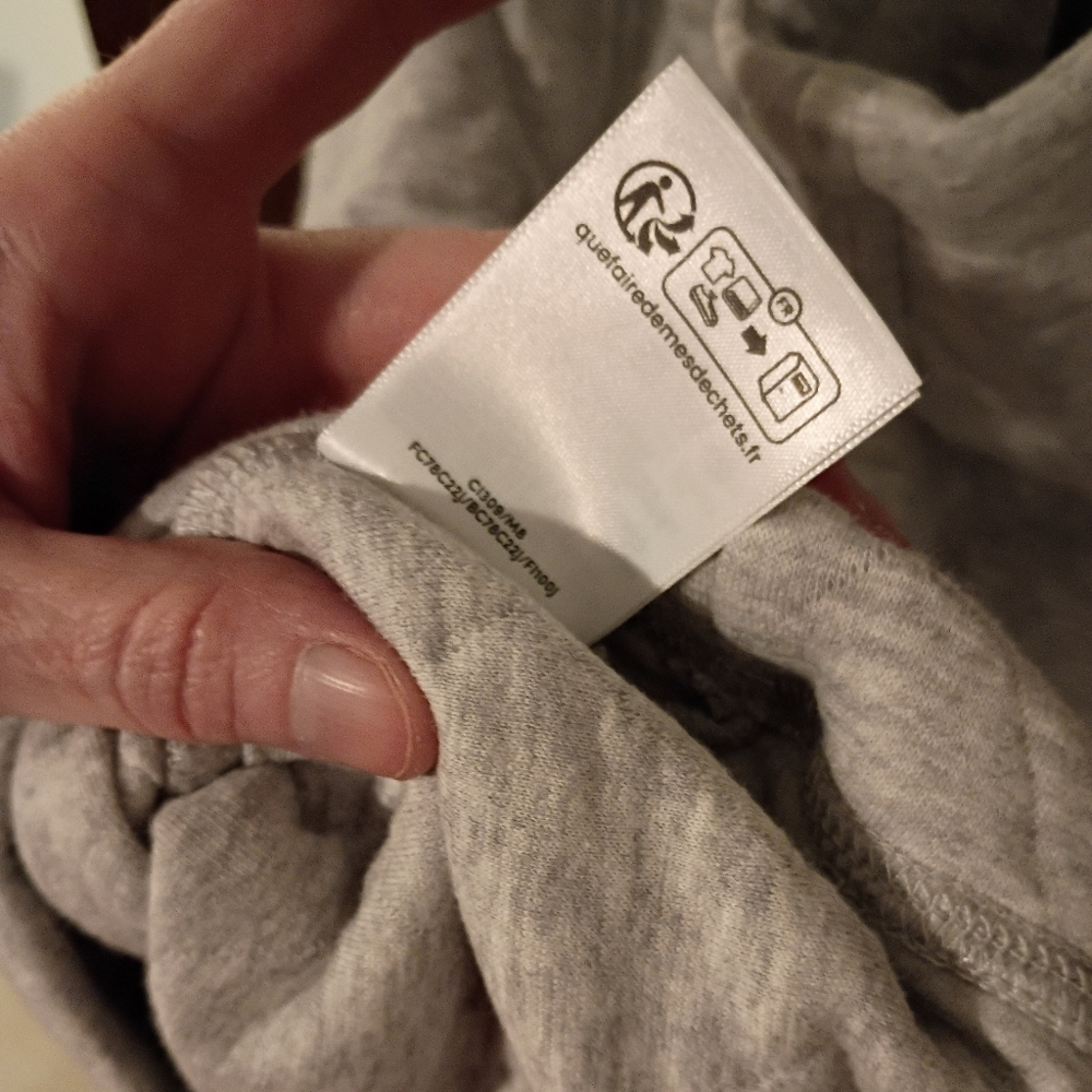 NWT Lands' End Gray Quilted Half Button Up Pullover S - Picture 6 of 7